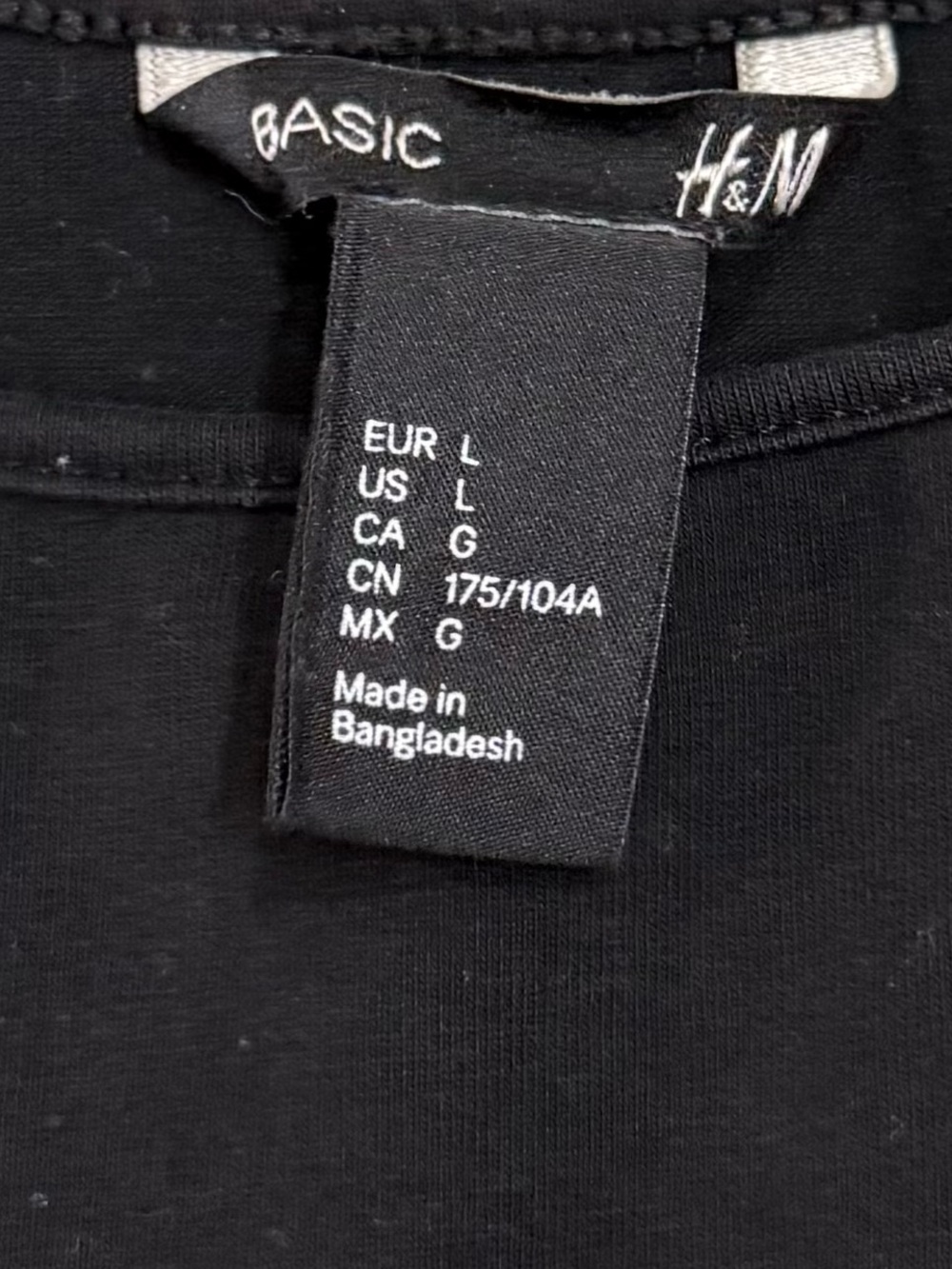 H&M Basic Black Bodycon Tank Dress Large - Picture 3 of 3